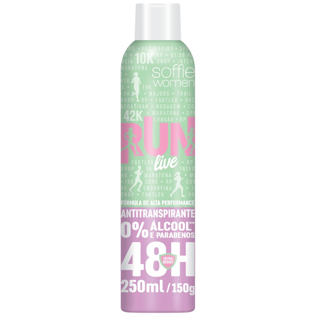 Desodorante Antitranspirante Soffie RUN Live em Oferta na Shopee