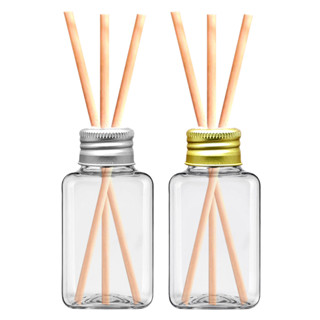 Frasco 40ml R18 quadrado plástico Pet  para difusor tampa alumínio furada + varetas em Oferta na Shopee