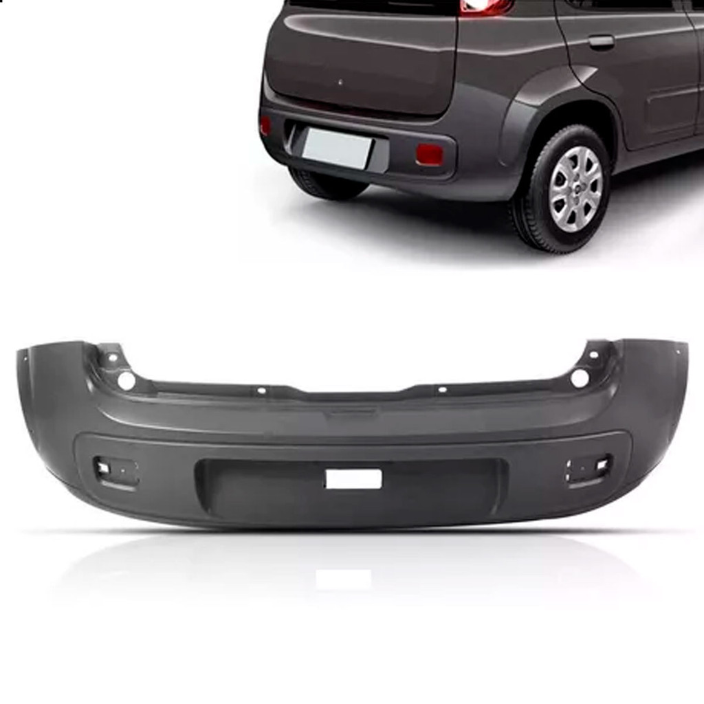 Parachoque Traseiro Uno 2010 2011 2012 2013 2014 2015 2016 Cinza Texturizado em Oferta na Shopee