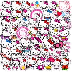 50pcs Helo Kity Cute Cartoon Adesivos De PVC À Prova D'água