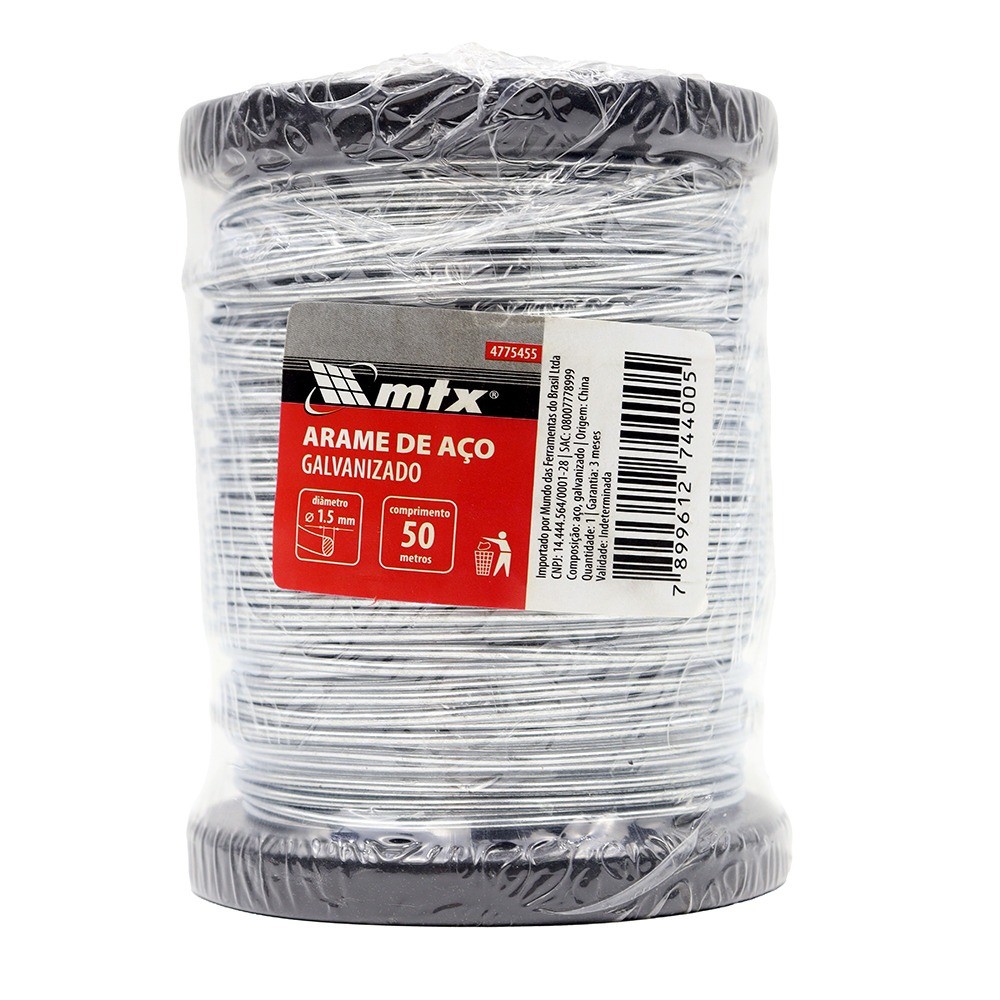 Arame de aço Galvanizado 1,5 mm x 50 metros - 4775455 MTX