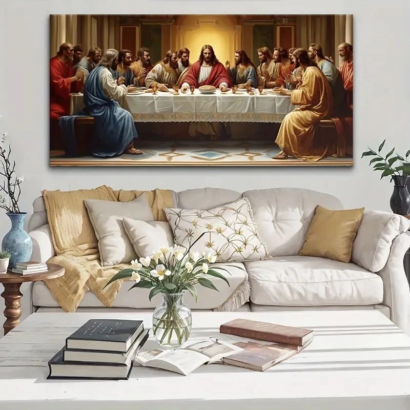 QUADRO TELA DECORATIVA SANTA CEIA  P/ QUARTO SALA 4K