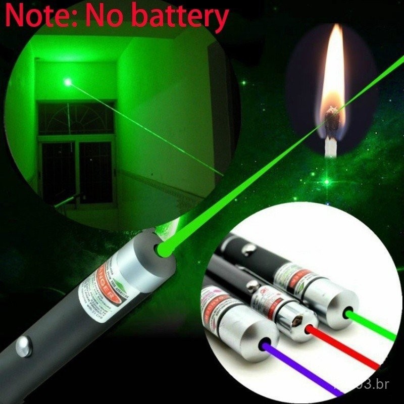 [Melhor preço] Poderoso verde vermelho azul ponteiro laser feixe de luz Laser Sight Pointer 5MW Powerful Light Pen Laser