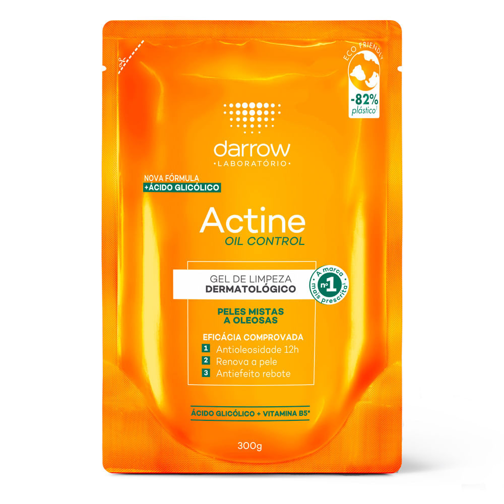 Actine Control Gel de Limpeza Facial Pele Mista a Oleosa Refil 300g
