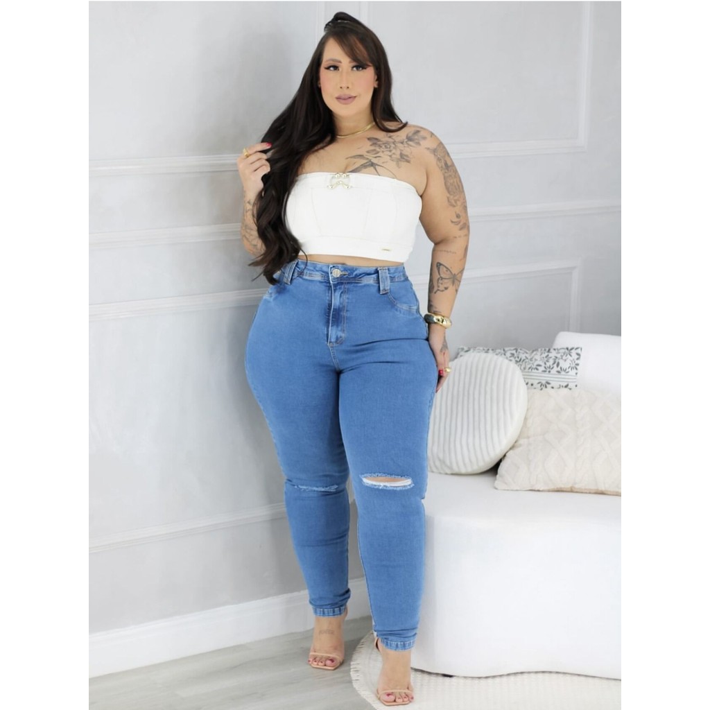 Calça Legging com Rasgo no Joelho - Comprar com Melhor Preço em Vestimentas Esportivas e para o Ar Livre