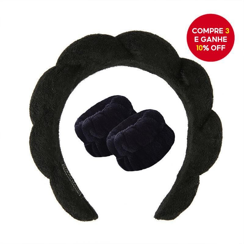 Faixa De Cabeça De 3 Peças Para Mulheres , Floral , À Prova De Umidade , Spa , Lavagem Fac...