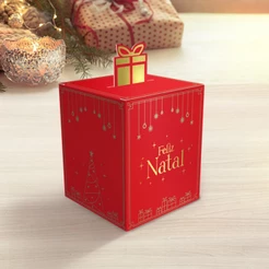 20 CAIXA NATAL 10X10X12 POP UP - HOT STAMPING 5690 (NATAL 2025 IDEIA) (CHOCO)