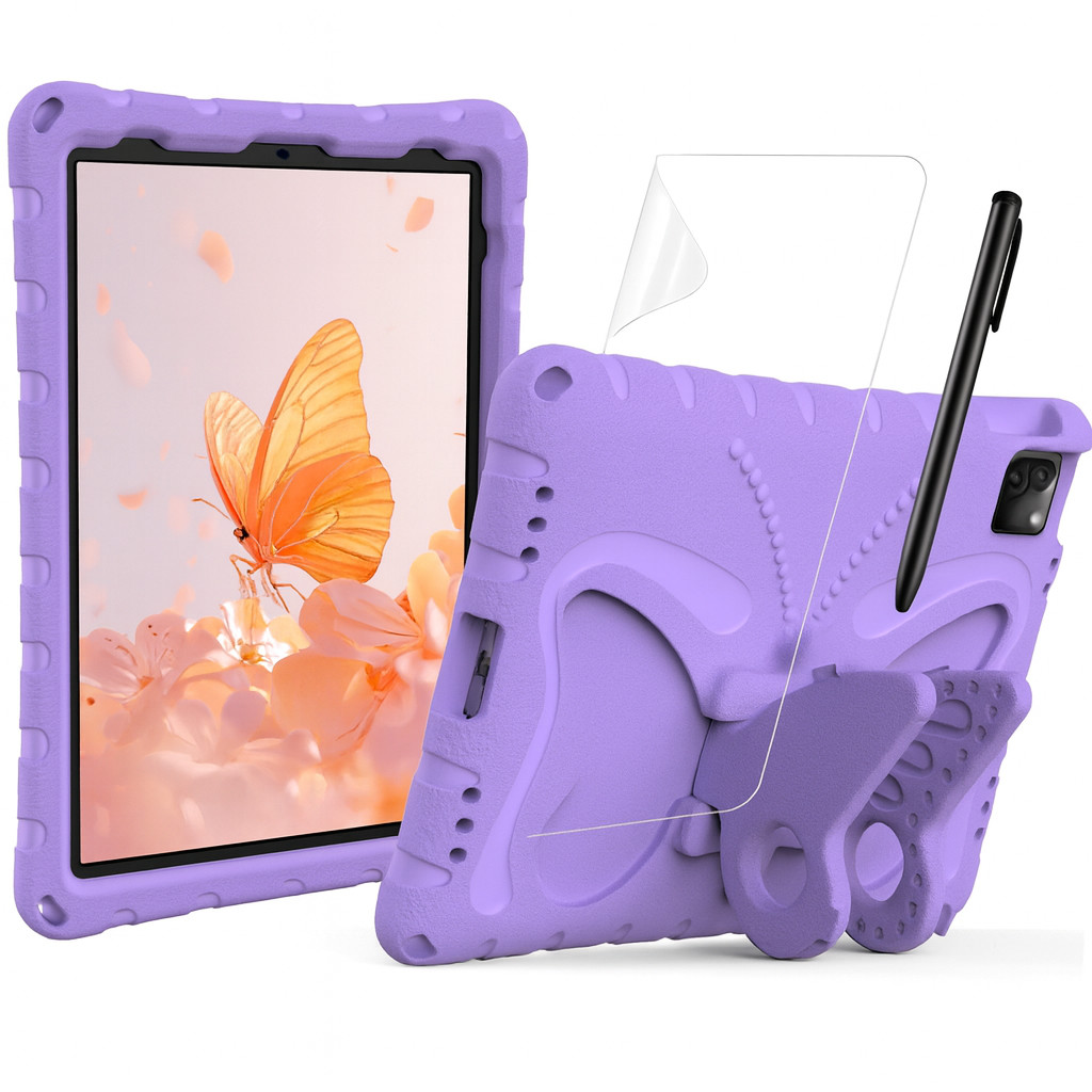 Kit Capa Tablet Infantil  Borboleta Samsung A9+ A9 Plus Redmi Pad Se 11" + Caneta Touch + Película