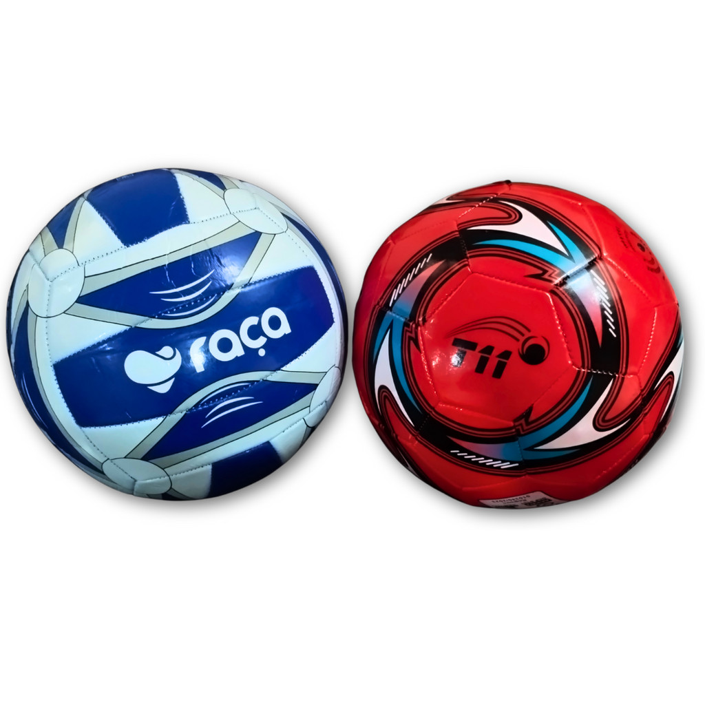 Kit 2 Bolas Futebol + Vôlei Campo Quadra Sortidos T11 Raça Pro C/Bomba
