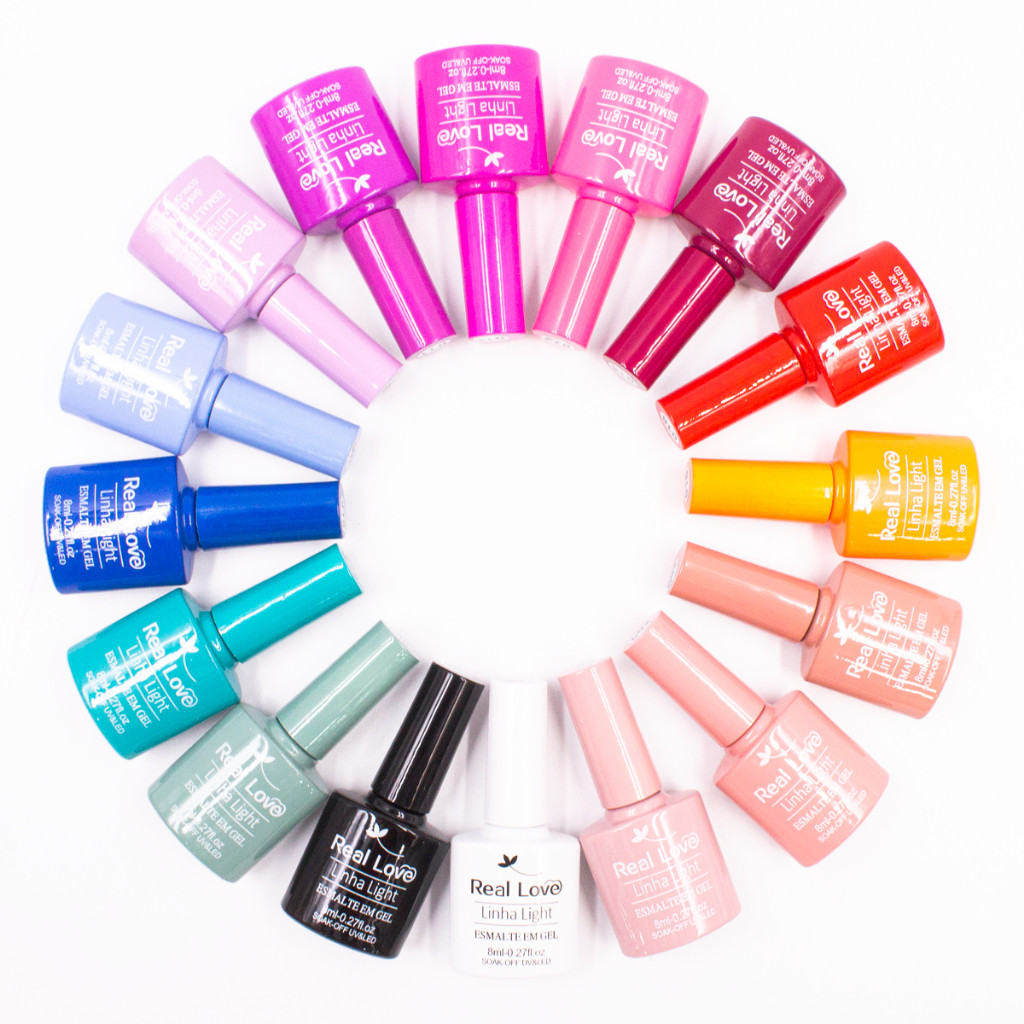 Kit 16 Esmalte Em Gel Linha Light 8ml - Real Love