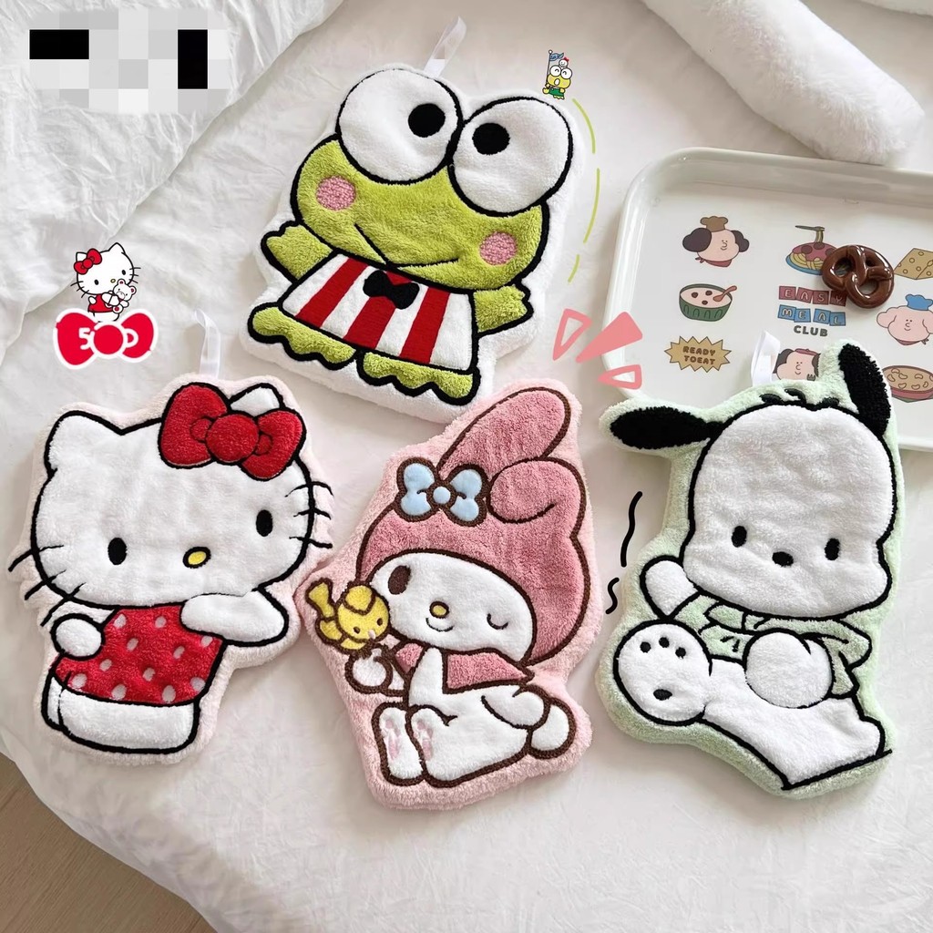 Hellokitty toalha de mão fofa toalha suspensa banheiro cozinha banheiro Super absorvente espessada de alto valor