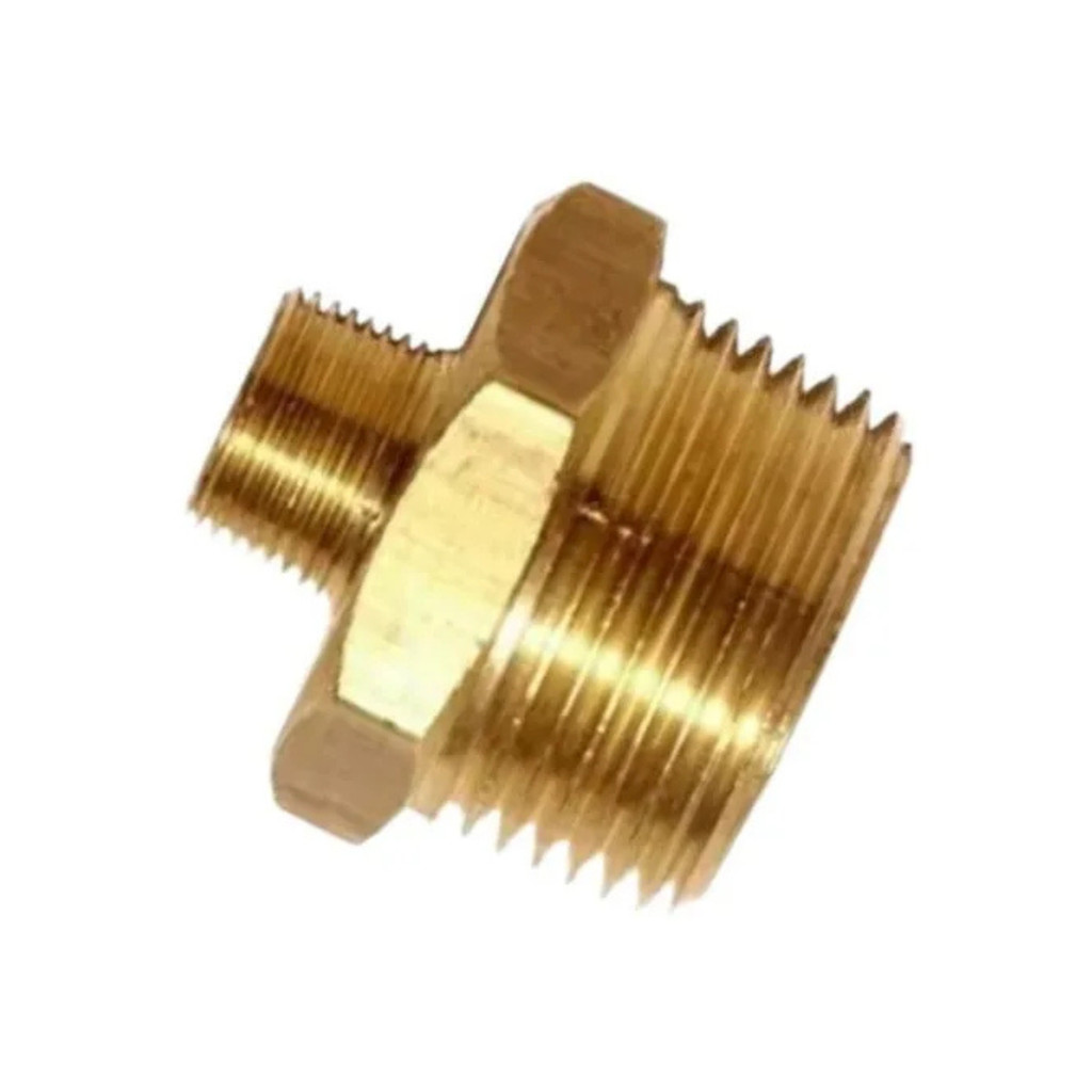 2 peças niple redução conexão latão 1/4 - 1/8 rosca bsp -kit