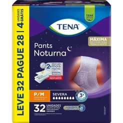 Roupa Íntima Tena Pants Noturna P/M Leve 32 Pague 28 unidades