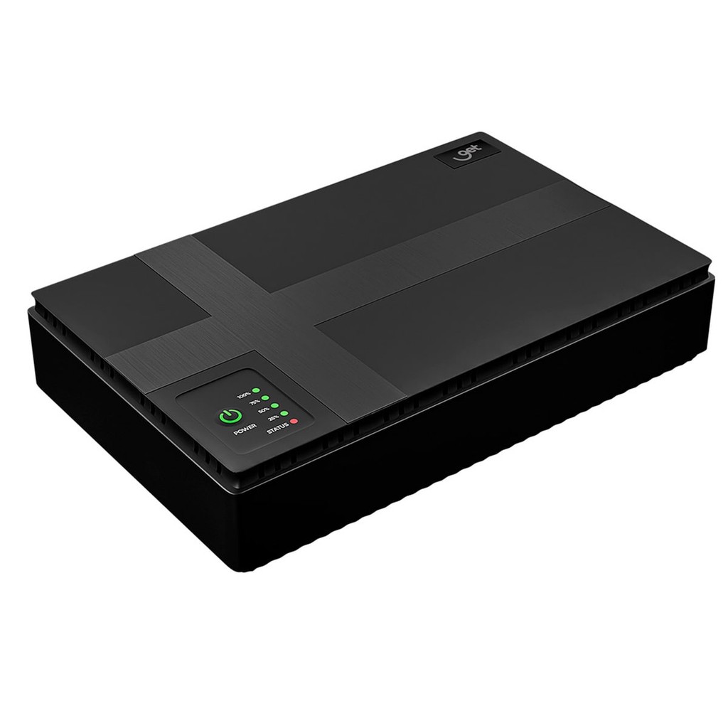 Mini Nobreak UPS Get 18W Bivolt 9/12/15/24V Bateria 10400mAH em Oferta na Shopee