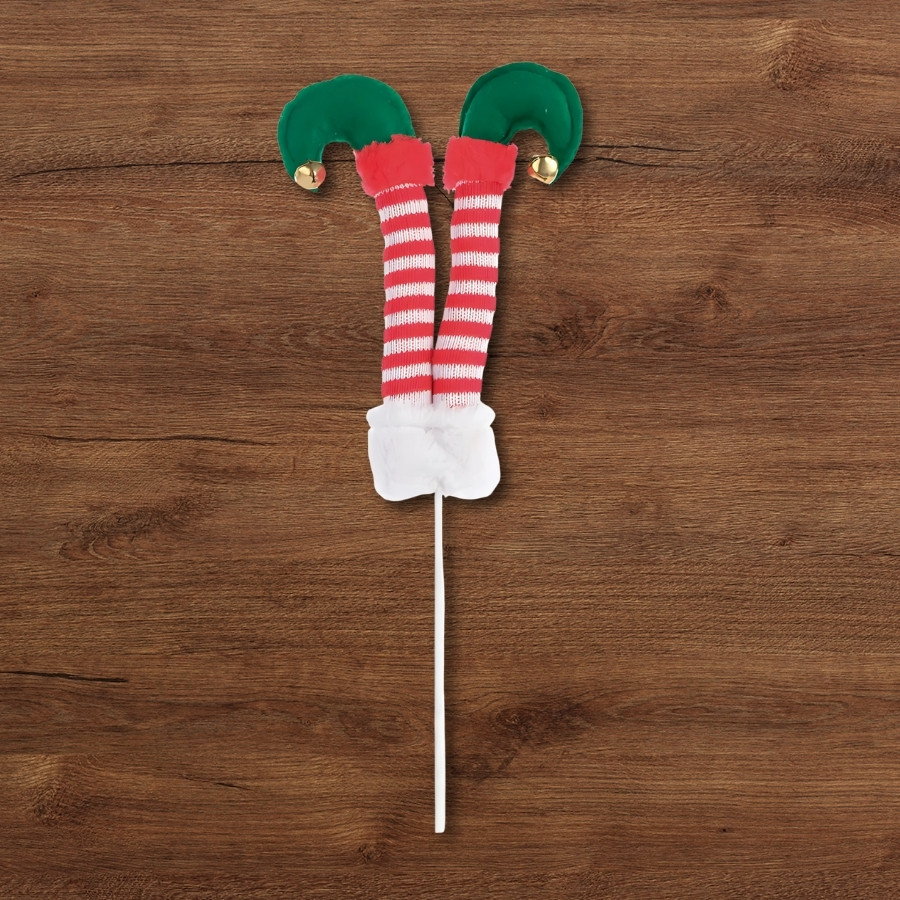 Pick Decorativo de Natal - Pés de Elfo - 43x6x3cm - 1 unidade - Cromus - Rizzo em Oferta na Shopee