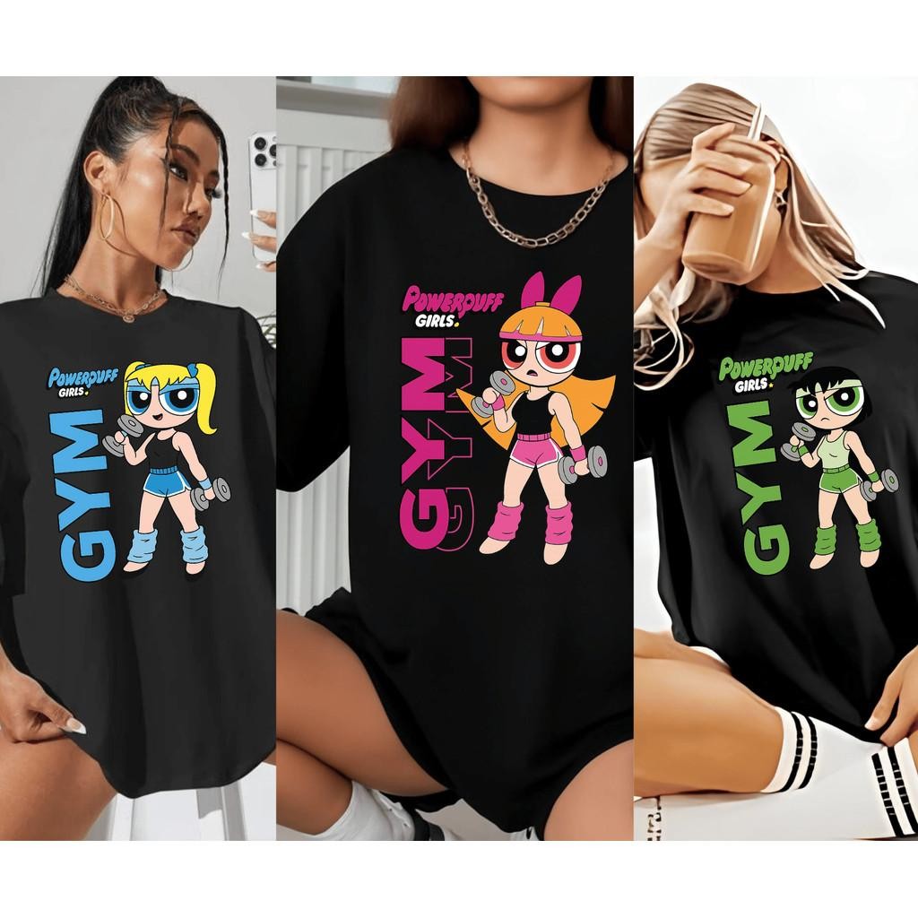 Kit 3 Camisetas Oversized  Camisa Blusão Larga Academia Treino Crossfit Corrida Meninas Poderosa Gym Treinão