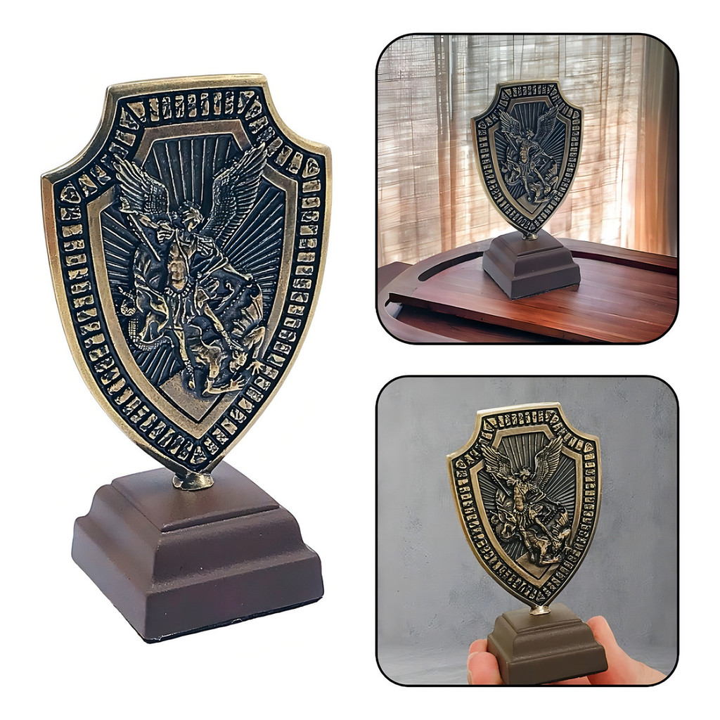 Adorno Pedestal Escudo São Miguel Arcanjo