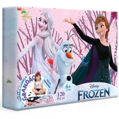 QUEBRA CABEÇA GRANDÃO FROZEN DISNEY 120 PEÇAS GRANDES TOYSTER PUZZLE FILME DESENHO ANA ELSA OLAF
