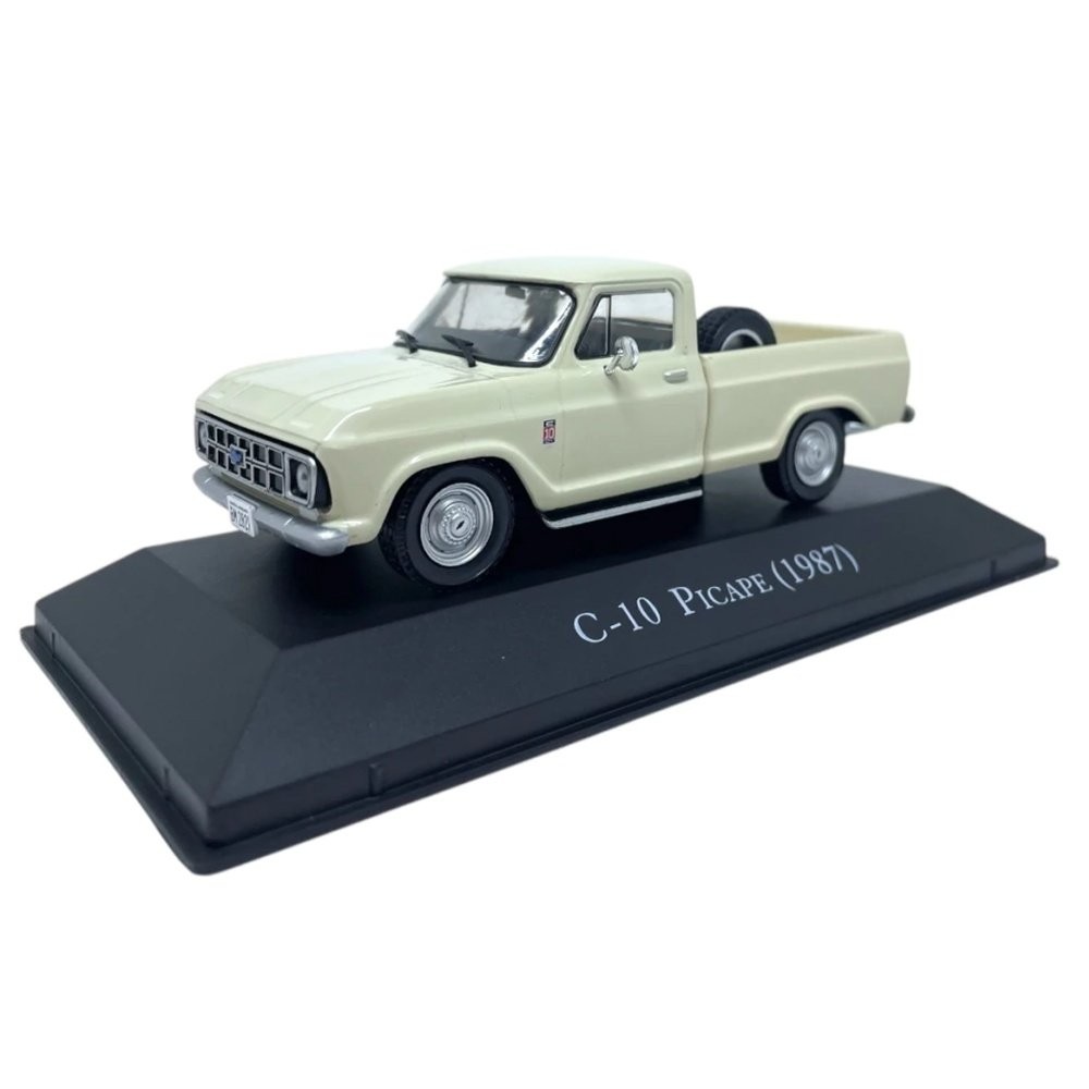Miniatura Picape Chevrolet C-10 (1987) - Chevrolet Série Ouro 3 - Bege - 1:43 - Luppa