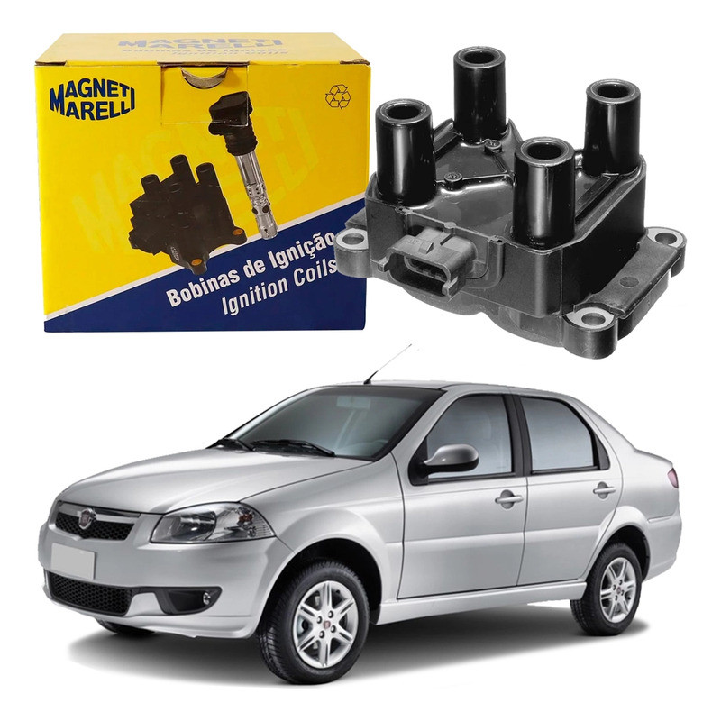 Bobina De Ignição Marelli Siena 1.0 1.4 8v Fire 2008 A 2012