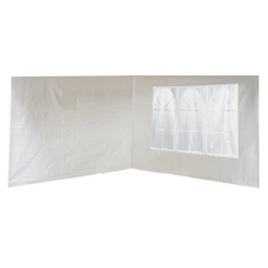 Conjunto Parede para Gazebo Ráfia Branco 3m x 3m
