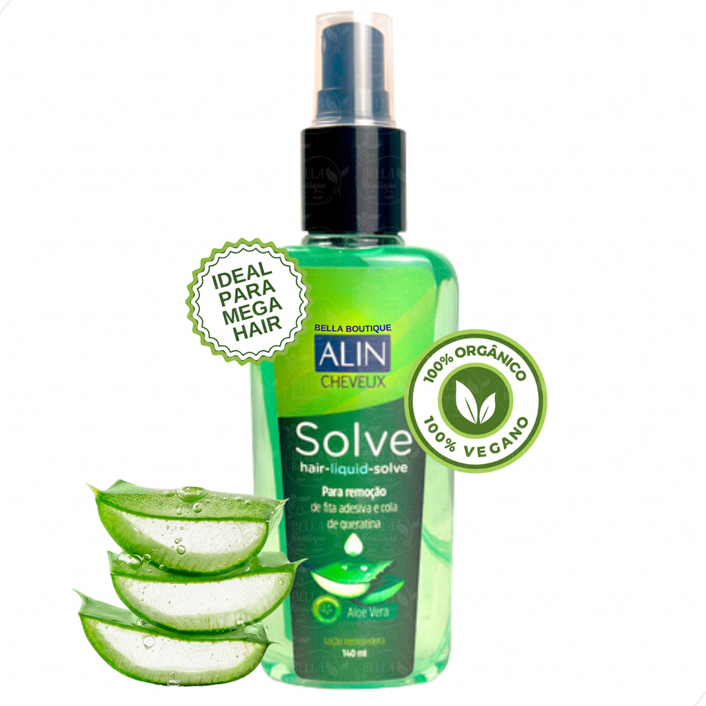 Removedor Alin Solve De Fita Lace Cola Queratina Prótese Capilar Mega Hair 140 Ml