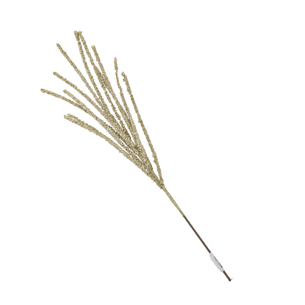 Galho Natalino Espiga Glitter champagne 68cm Espressione