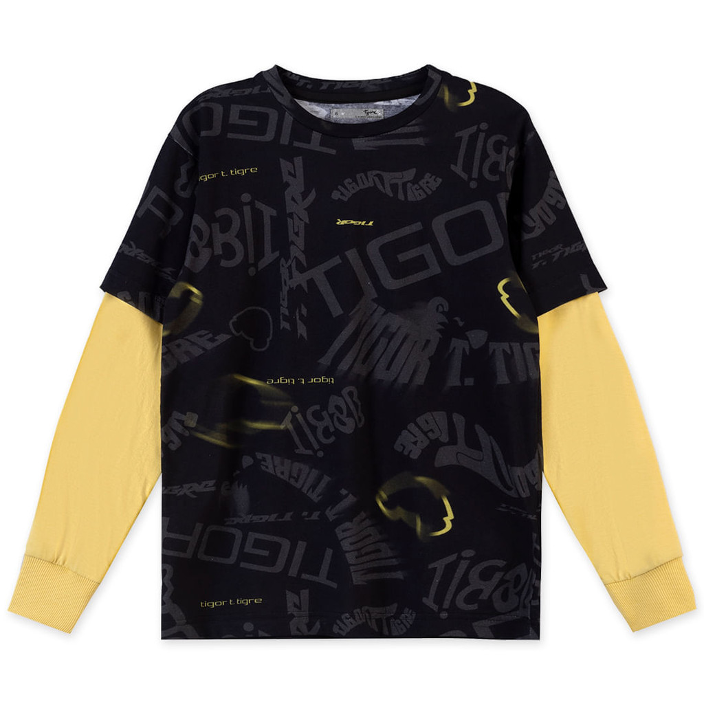 Camiseta Manga Longa Infantil Masculino Tigor T. Tigre em Oferta na Shopee