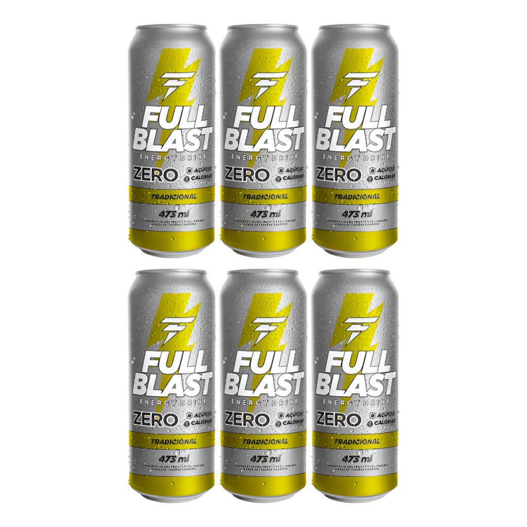 Energético Full Blast - Sabor Tradicional Zero 473ml 6 Unid em Oferta na Shopee