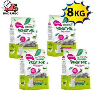 Kit 8Kg Areia Para Gato Natural 100% Mandioca Biodegradável Wise Cat em Oferta na Shopee