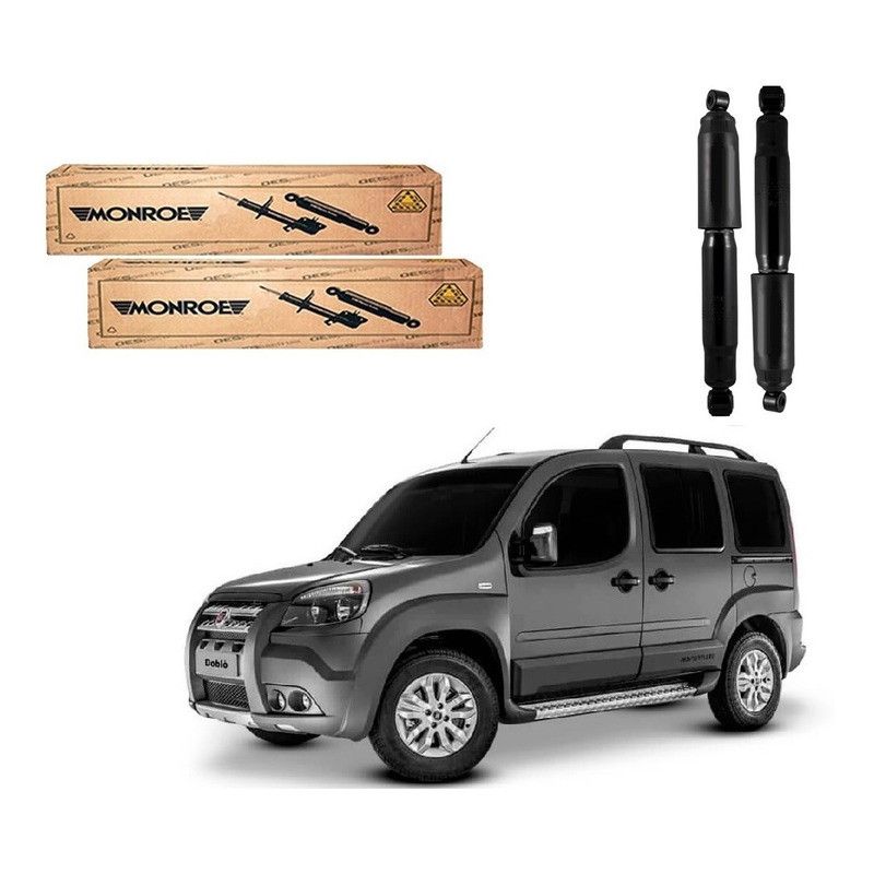 Par Amortecedor Traseiro Doblo Adventure 1.8 2011 A 2019 em Oferta na Shopee