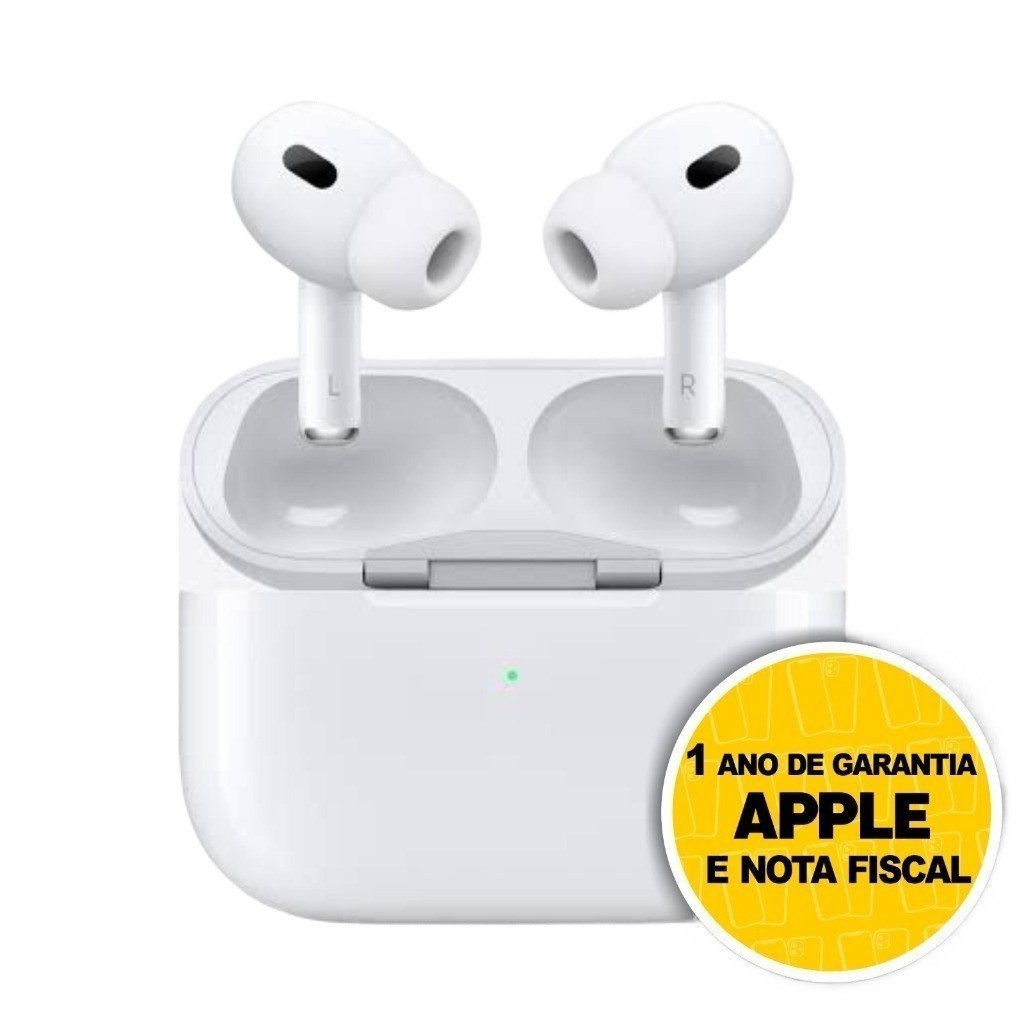 Fone de Ouvido Apple AirPods Pro 2 USB-C Cancelamento Ruído Original 1 Ano Garan