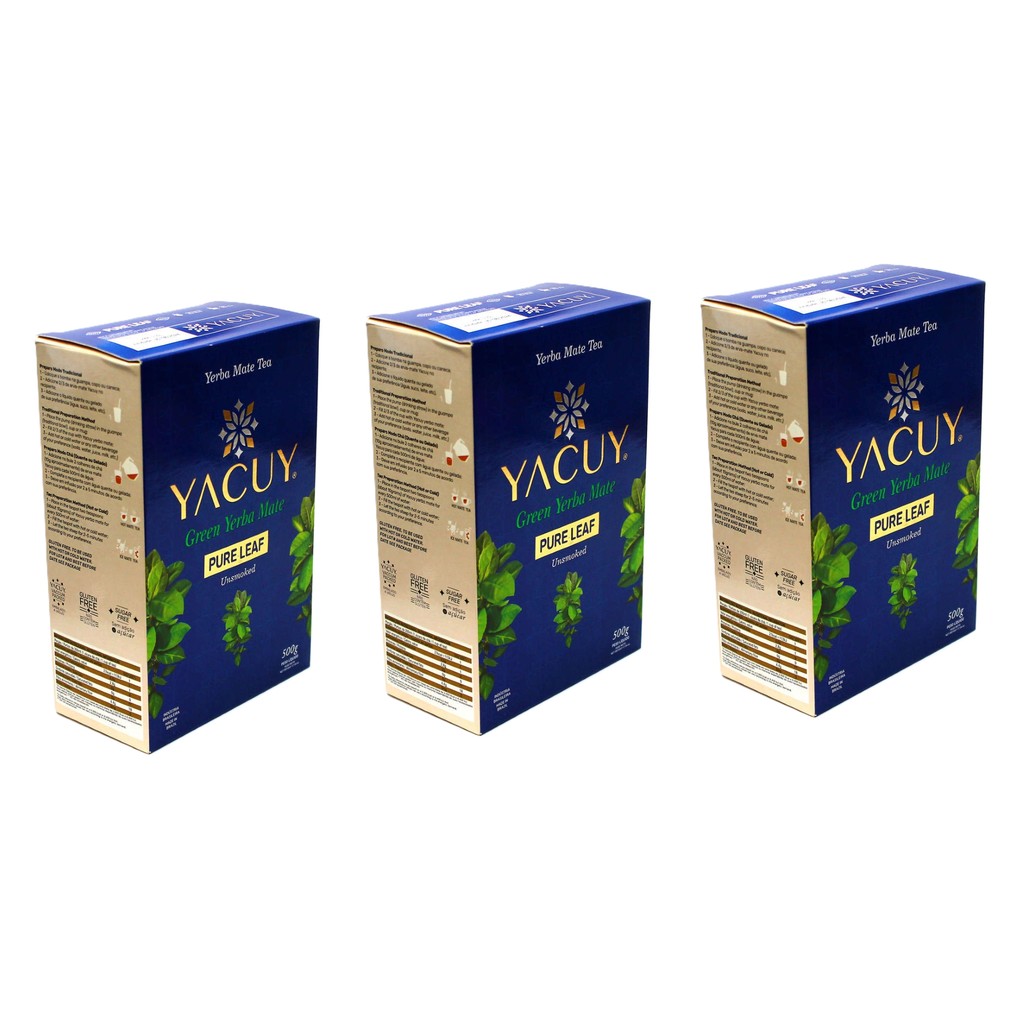 Kit 3 Erva Mate Pura Folha Yacuy 500g