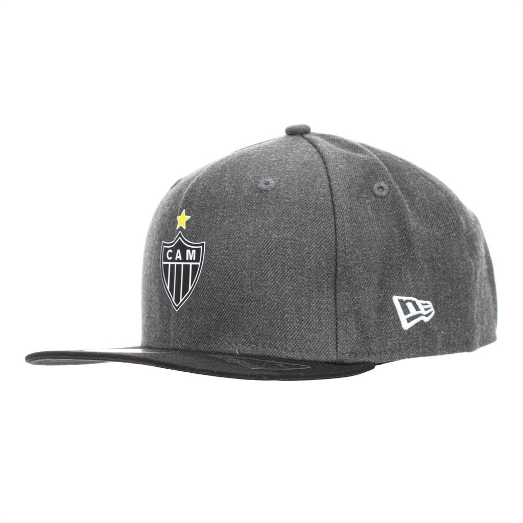 Boné New Era 9Fifty Original Fit Atlético Mineiro Aba Reta Cinza e Preto - Único