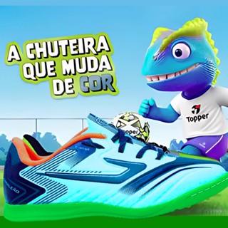 Chuteira de Futsal Infantil Topper Camaleão Salão em Oferta na Shopee