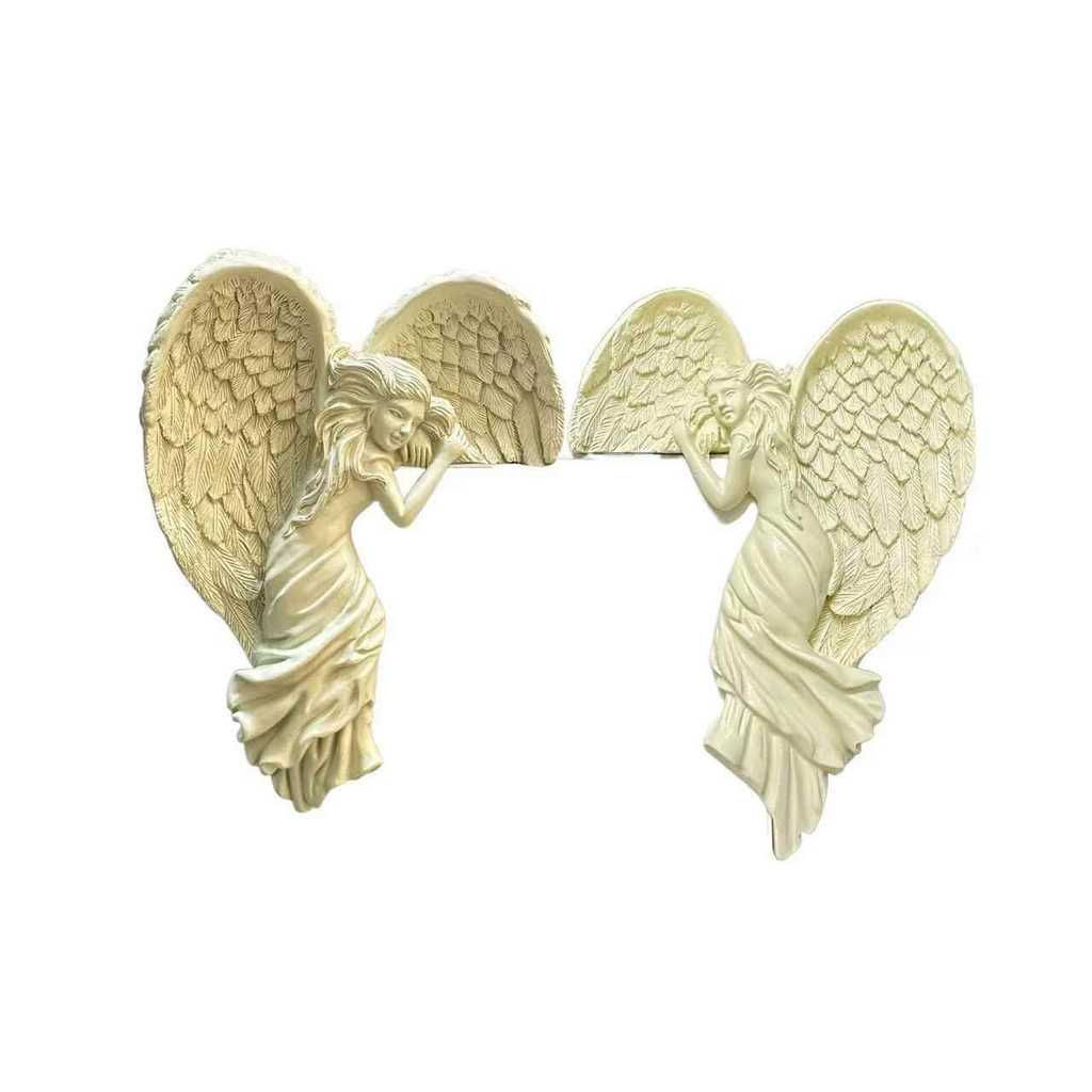 Pingente de resina de anjo de resgate vermelho, despertar europeu, asas de anjo, moldura de porta, ornamentos criativos,