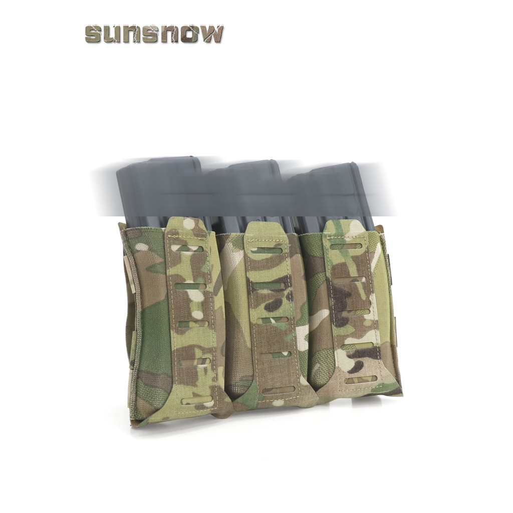 [Sun Snow] BFG Empilhável M4 Triplo Dez Velocidades 556 Elástico Triplo Caixa Bolsa Painel Molle de Camuflagem