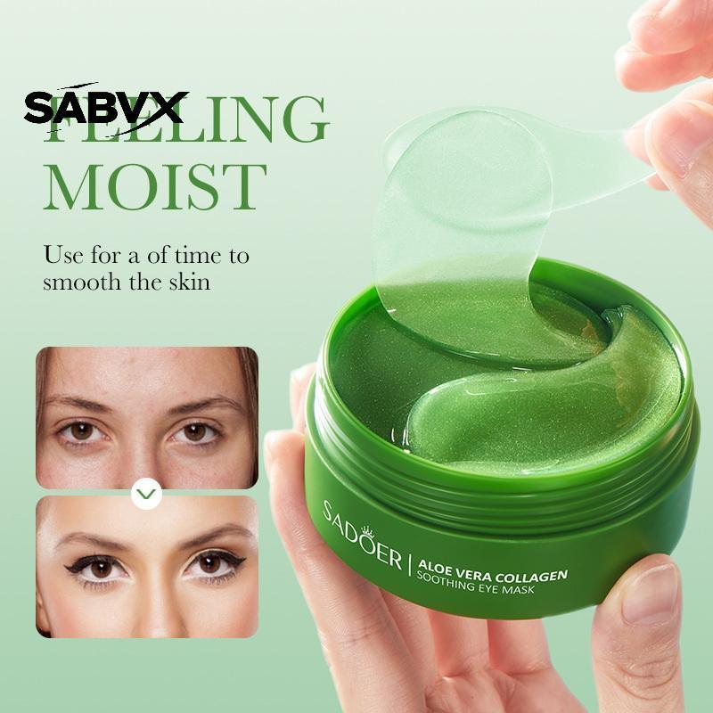 SABVX 60pcs SADOER Aloe Vera Colágeno Máscara Para Os Olhos Anti Olheiras Remoção De Bolsas Hidratante Firmador Patches 