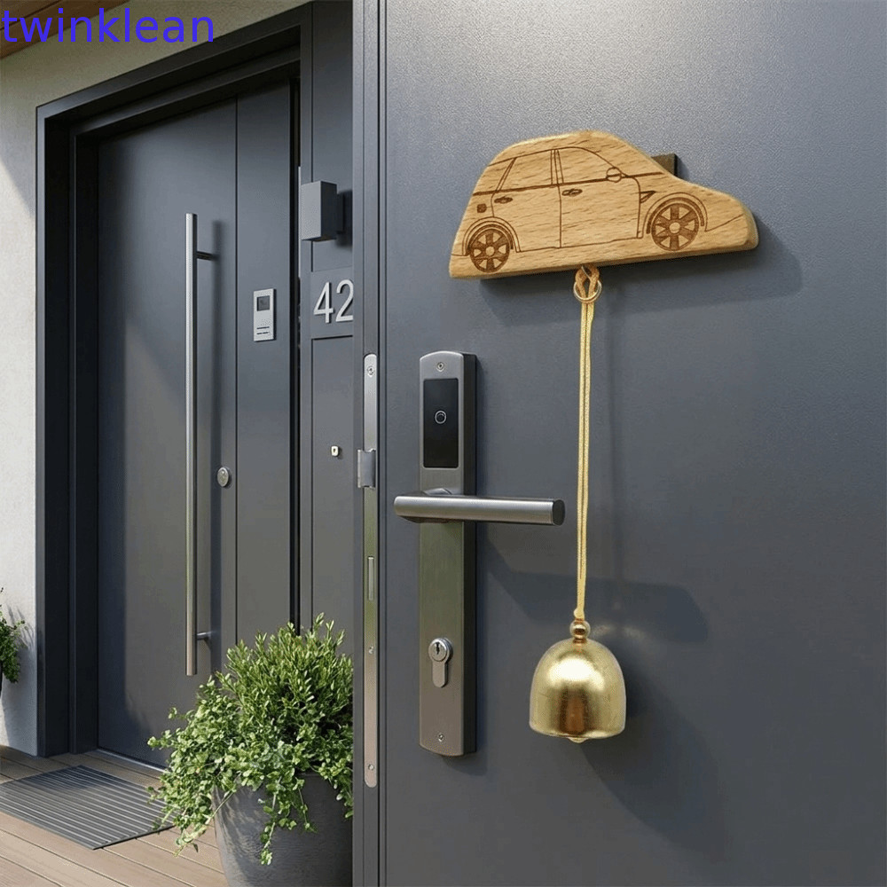Campainha Suspensa De Cobre Com Montagem TWINKLEAN , Corpo De Sino , Decoração De Carrilhão De Alerta De Entrada Em Tom