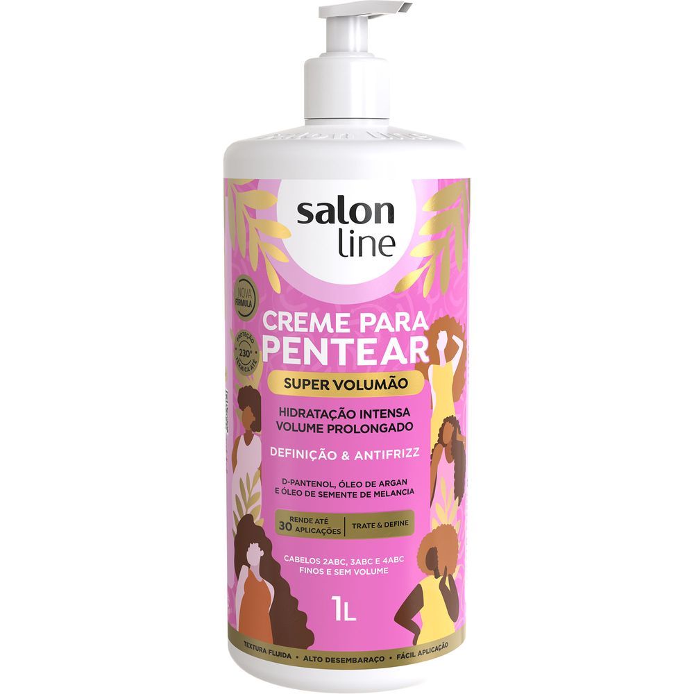 Creme Para Pentear Salon Line Super Volumão 1L