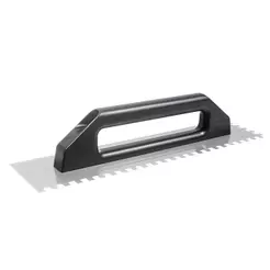 Desempenadeira Aço Dentada Cortag, 48x12cm, Dentes 10x10mm, Cabo Plástico
