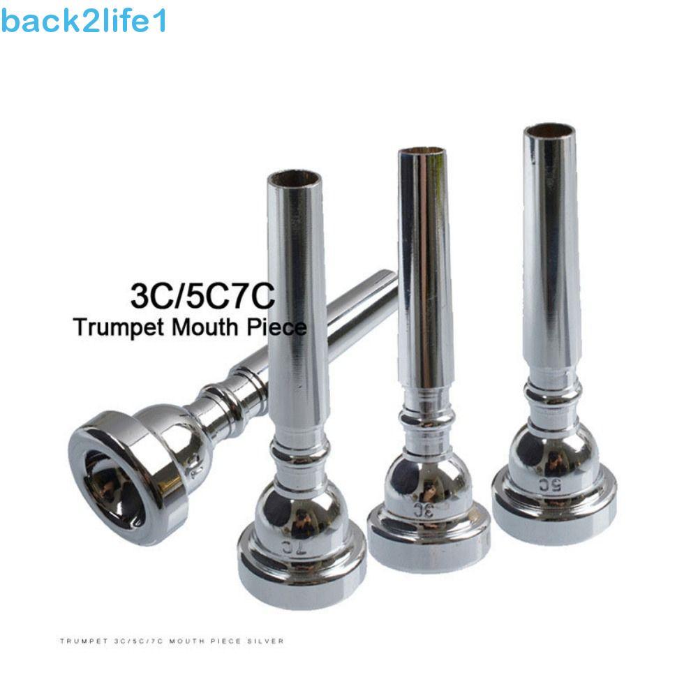 Boca De Corneta De Trompete BACK2LIFE1 , Bocal De Metal Com Chifre 3C/5C/7C , Latão Prata Ouro Profissional