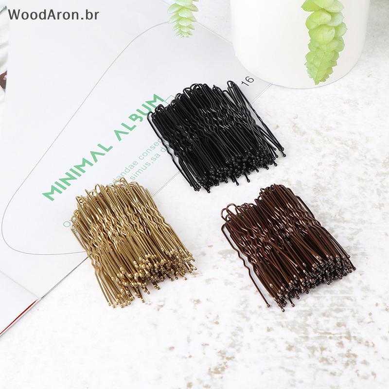 WoodAron 50 Pçs/set Cabelo Ondulado Em Forma De U Bobby Pin Barrette Salon Grip Clip Grampos De br