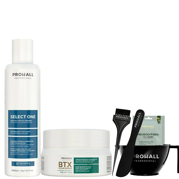 Kit Progressiva Select One e BTX Blend Capilar Liso Perfeito Repair Prohall 300ml