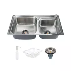 Cuba Dupla Gourmet Potiguara 43x78cm Inox 201 Pingoo