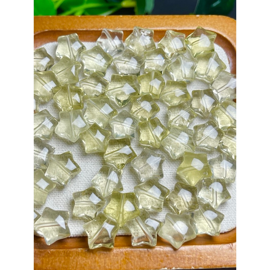 Natural citrino estrela artesanal diy acessórios pulseira colar acessórios moda jóias Jade não-totalmente corpo puro Z