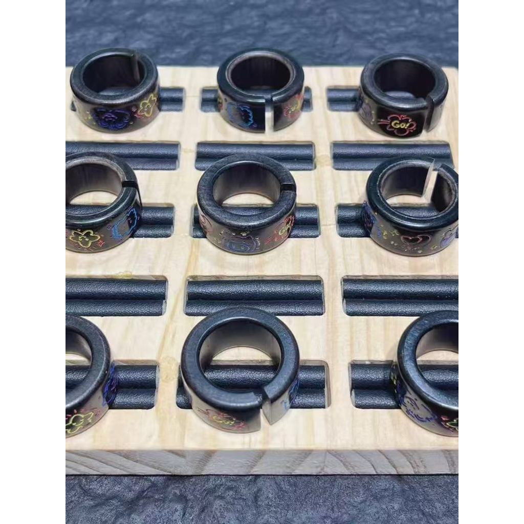 Influenciador pintado à mão ébano aberto correndo anel artesanal diy acessórios pulseira pingente acessórios moda bonito