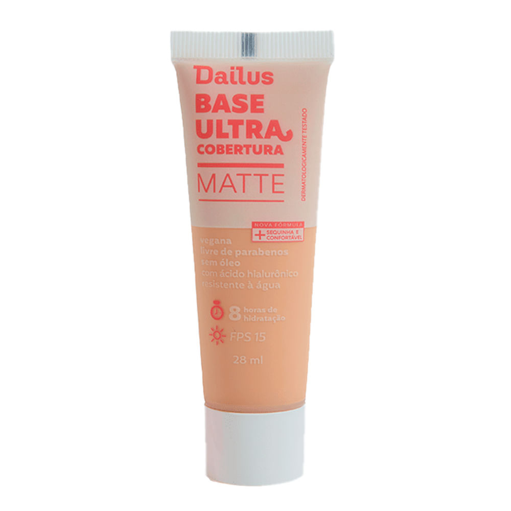 Base Líquida Dailus Matte Ultra Cobertura - Claro D4