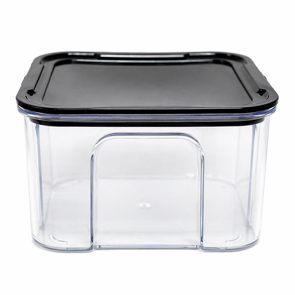 Pote Herméticos Porta Mantimentos Quadrado Cozinha Transparente 750ml