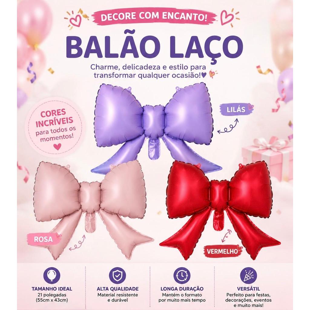 10 Balão Laço Candy Pastel 55cm decoração festa enfeite aniversario surpresa envio imediato